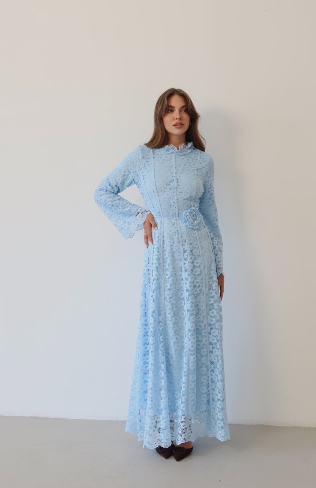 Baby Blue Romance Dantel Elbise